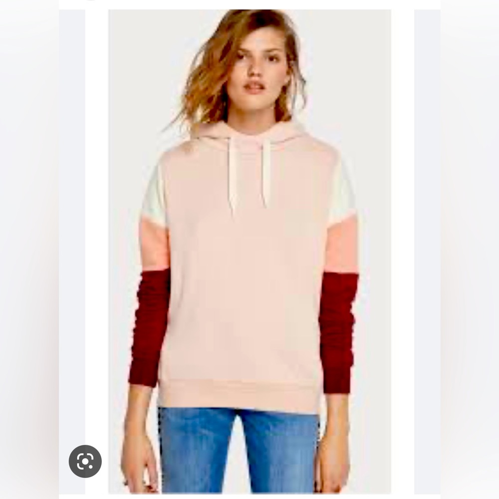 Scotch and Soda Pink Color block Hoodie